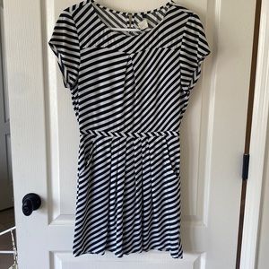 Black and white stripe dress